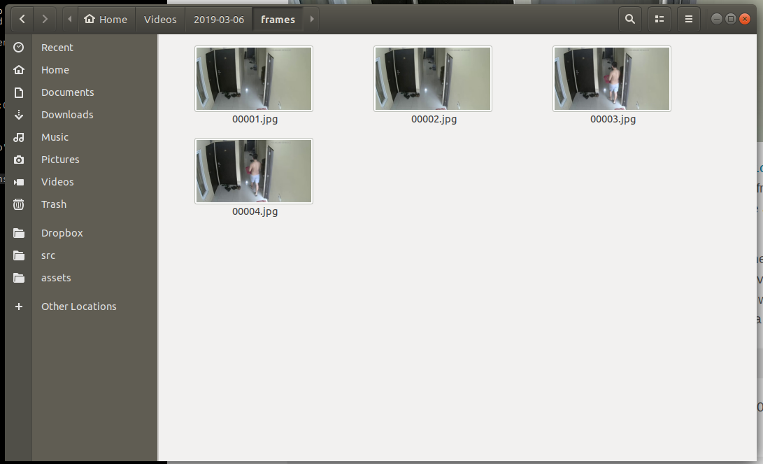 Detected scene frames